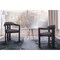 Armen Living Jazmin Contemporary Dining Chair in Black Brushed Wood Finish and Charcoal Fabric, PK2 LCJZCHCHBL - alternate 3